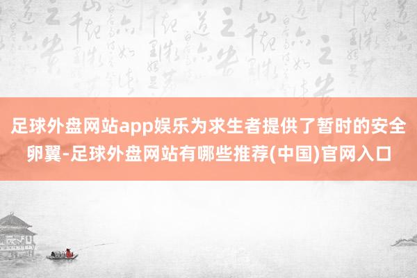 足球外盘网站app娱乐为求生者提供了暂时的安全卵翼-足球外盘网站有哪些推荐(中国)官网入口