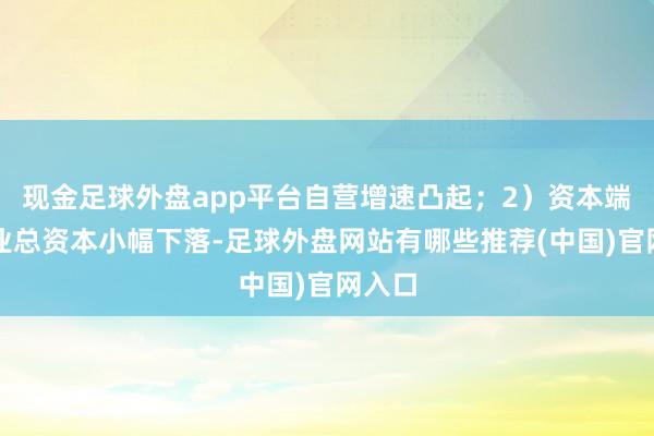 现金足球外盘app平台自营增速凸起；2）资本端：商业总资本小幅下落-足球外盘网站有哪些推荐(中国)官网入口