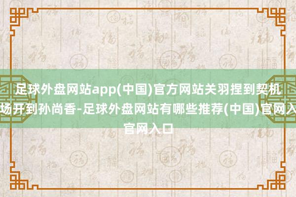 足球外盘网站app(中国)官方网站关羽捏到契机进场开到孙尚香-足球外盘网站有哪些推荐(中国)官网入口