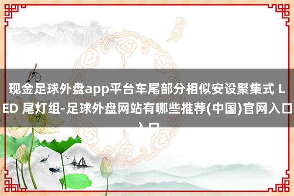 现金足球外盘app平台车尾部分相似安设聚集式 LED 尾灯组-足球外盘网站有哪些推荐(中国)官网入口