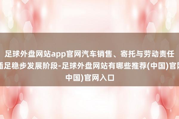 足球外盘网站app官网汽车销售、寄托与劳动责任依然插足稳步发展阶段-足球外盘网站有哪些推荐(中国)官网入口