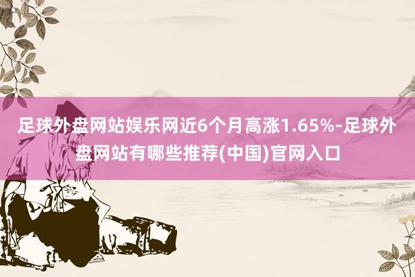 足球外盘网站娱乐网近6个月高涨1.65%-足球外盘网站有哪些推荐(中国)官网入口