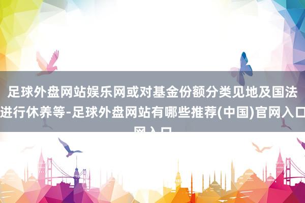 足球外盘网站娱乐网或对基金份额分类见地及国法进行休养等-足球外盘网站有哪些推荐(中国)官网入口