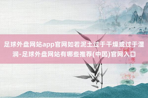 足球外盘网站app官网如若泥土过于干燥或过于湿润-足球外盘网站有哪些推荐(中国)官网入口