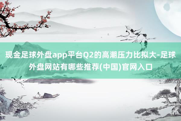 现金足球外盘app平台Q2的高潮压力比拟大-足球外盘网站有哪些推荐(中国)官网入口