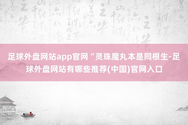 足球外盘网站app官网“灵珠魔丸本是同根生-足球外盘网站有哪些推荐(中国)官网入口